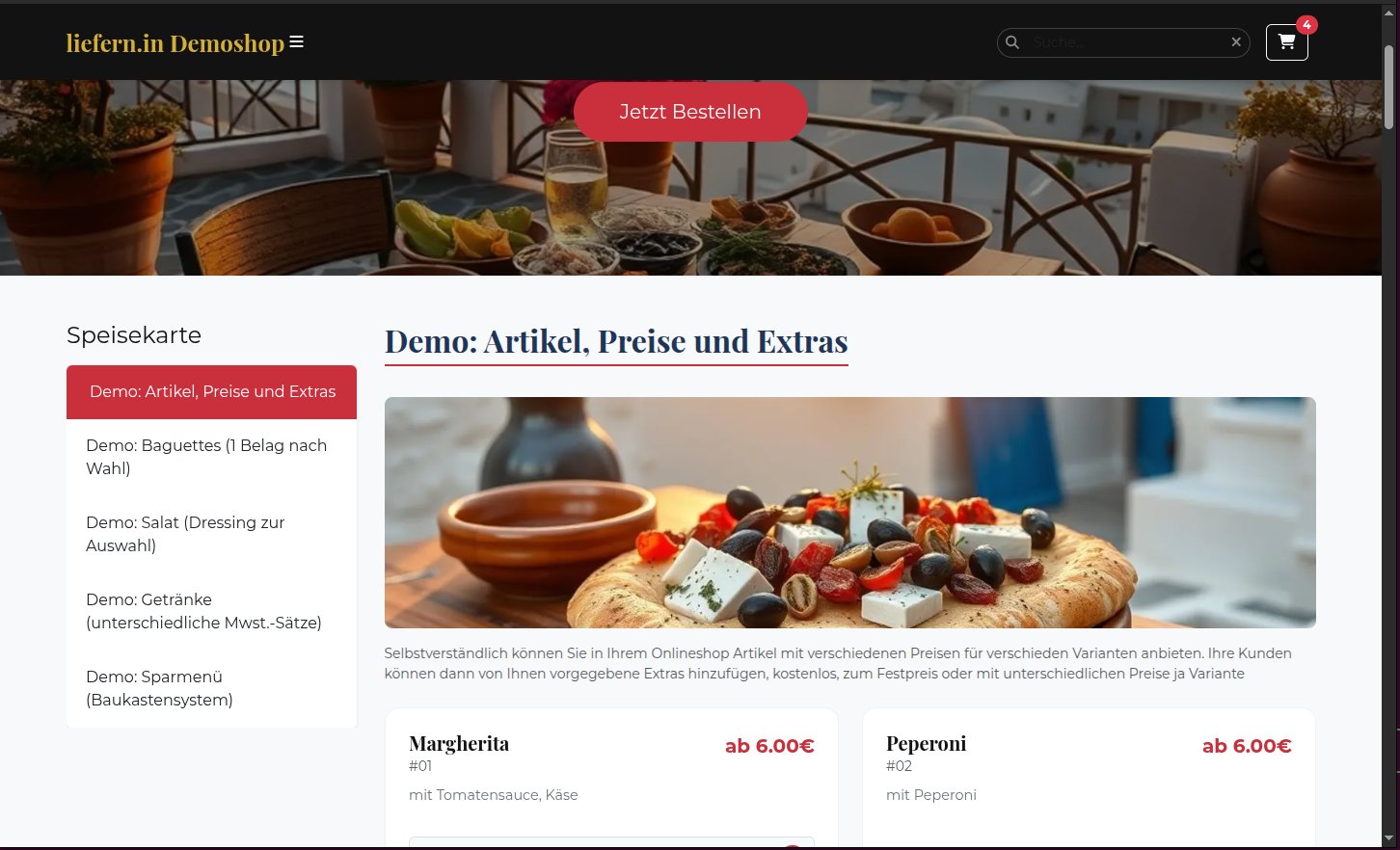 Demo-Shop Screenshot